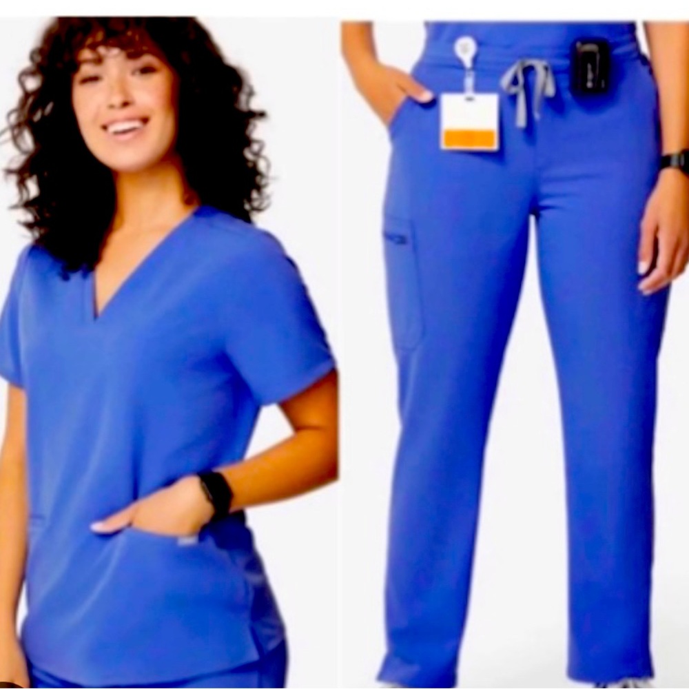 Fig scrubs set Denim color